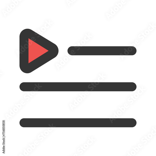 playlist Line color icon