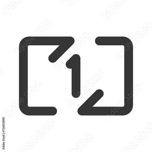 repeat once Line color icon