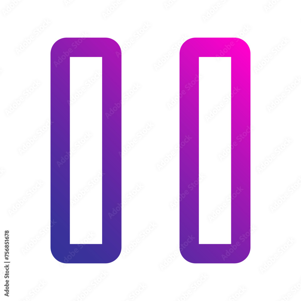 pause button Gradient icon pause button Gradient icon