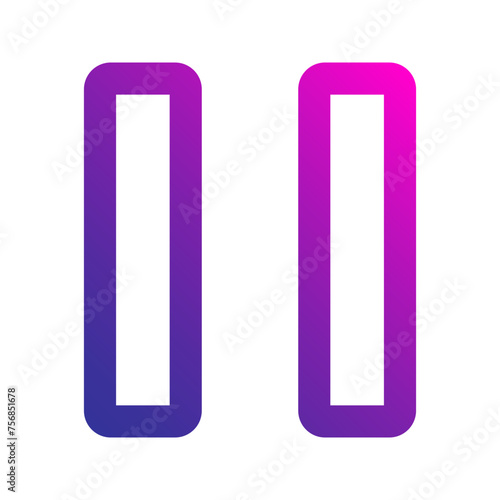 pause button Gradient icon