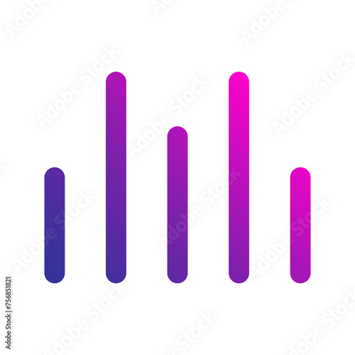 wave sound Gradient icon