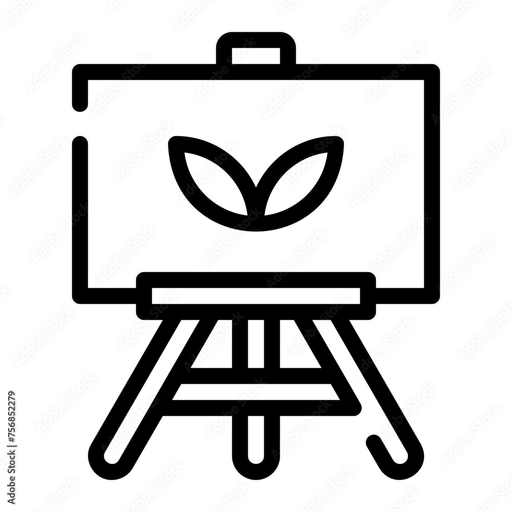 paint canvas line icon paint canvas line icon