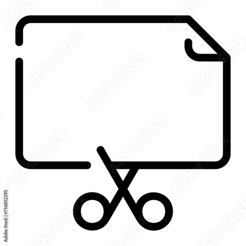 scissor line icon