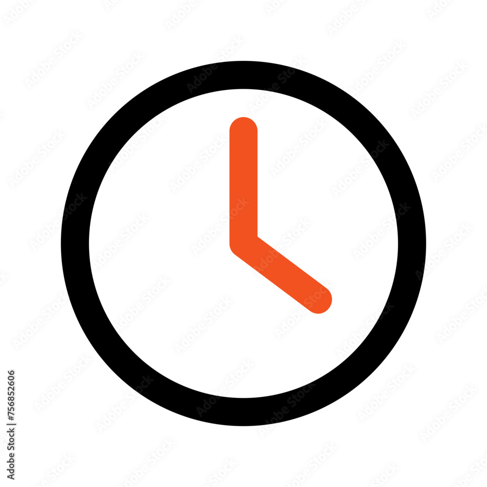 clock Outline color icon clock Outline color icon