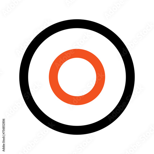 record Outline color icon