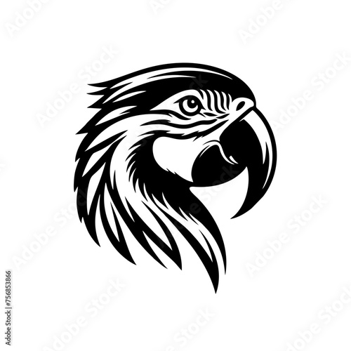 Macaw Bird Simple and Clean Logo Icon