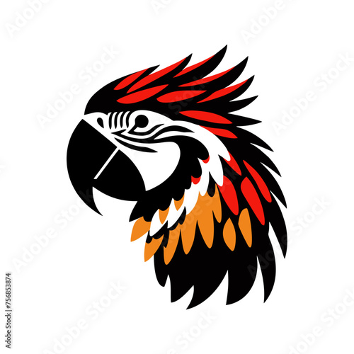 Wallpaper Mural Macaw Bird Simple and Clean Logo Icon Torontodigital.ca