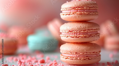 Red fruit macarons with white chocolate filling with a light touch of strawberry.  © Eliz