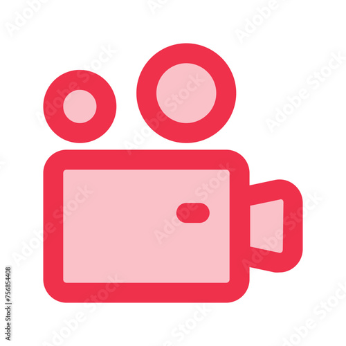 video camera Outline color icon