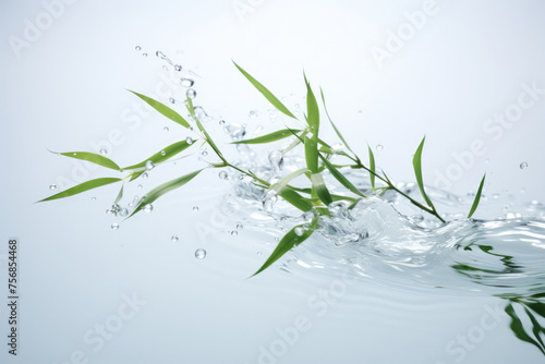 竹, 笹, 水, 水に落ちる笹, 水に落ちる竹, 水飛沫, bamboo, bamboo grass, water, bamboo falling into water, splash