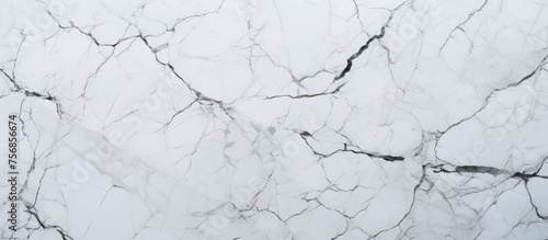 A detailed shot of a monochrome winter scene showcasing the intricate pattern of white marble with striking black veins  resembling a frozen water slope in a freezing event