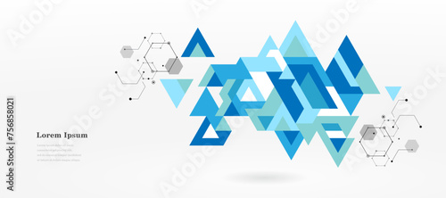 幾何学 抽象 青 白 三角形 科学 背景