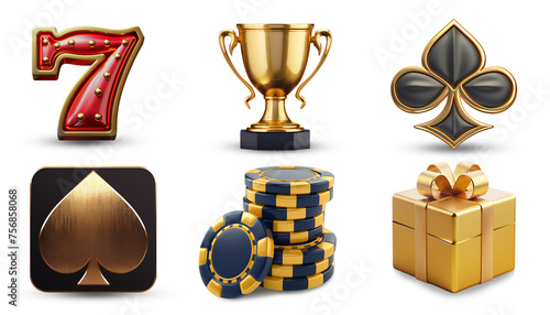 set of casino elements