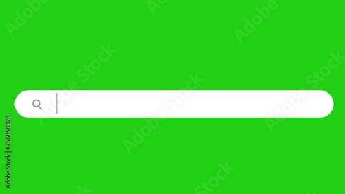 Web search bar icon loop Animation video green screen
