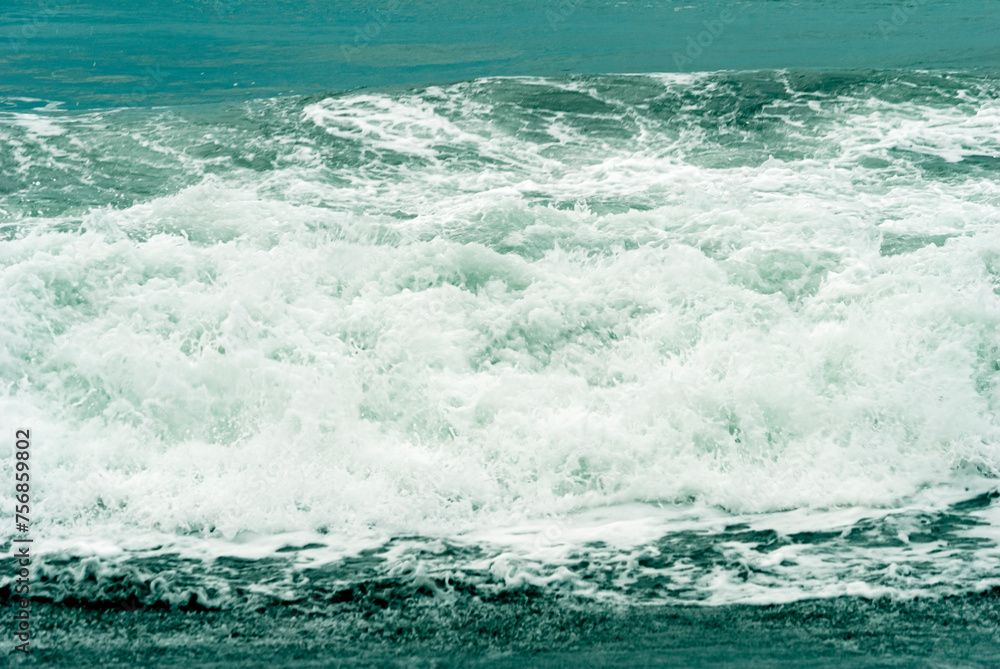 Wave in the Pacific Ocean coastal shore in Guatemala, fresh vacations on the seashore, relaxing and colorful space, force of nature. Wave in the Pacific Ocean coastal shore in Guatemala, fresh vacations on the seashore, relaxing and colorful space, force of nature.