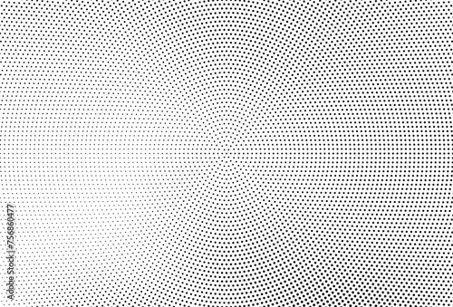 Halftone vector background. Monochrome halftone pattern. Abstract geometric dots background. Pop Art comic gradient black white texture. Design for presentation banner  poster  flyer  business card. 