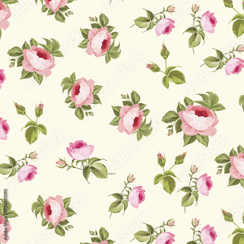 seamless pattern , multi colour seamless floral background,yellow background 