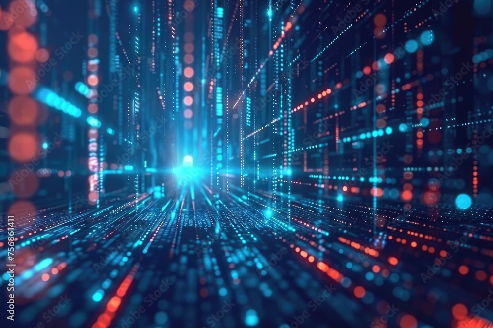 Futuristic background Data Transfer. technology concept by AI generated image Futuristic background Data Transfer. technology concept by AI generated image