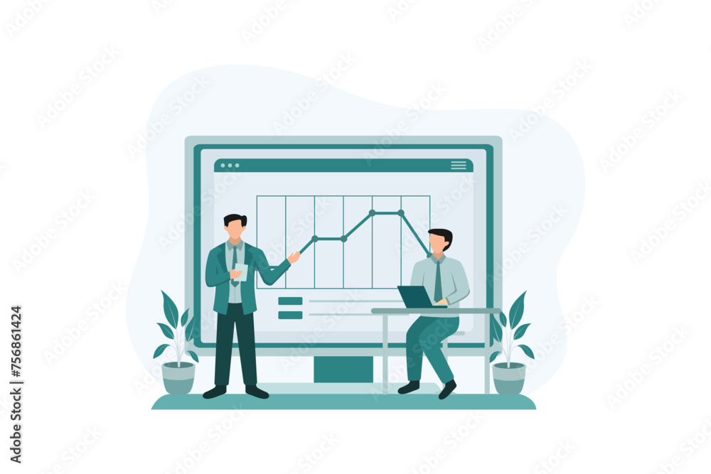 Business Strategy Flat Illustration Design Business Strategy Flat Illustration Design