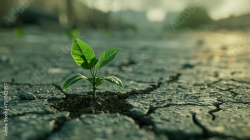The seed can be planted in different environments - fertile land, cracked pavement - symbolizing the possibility of change anywhere