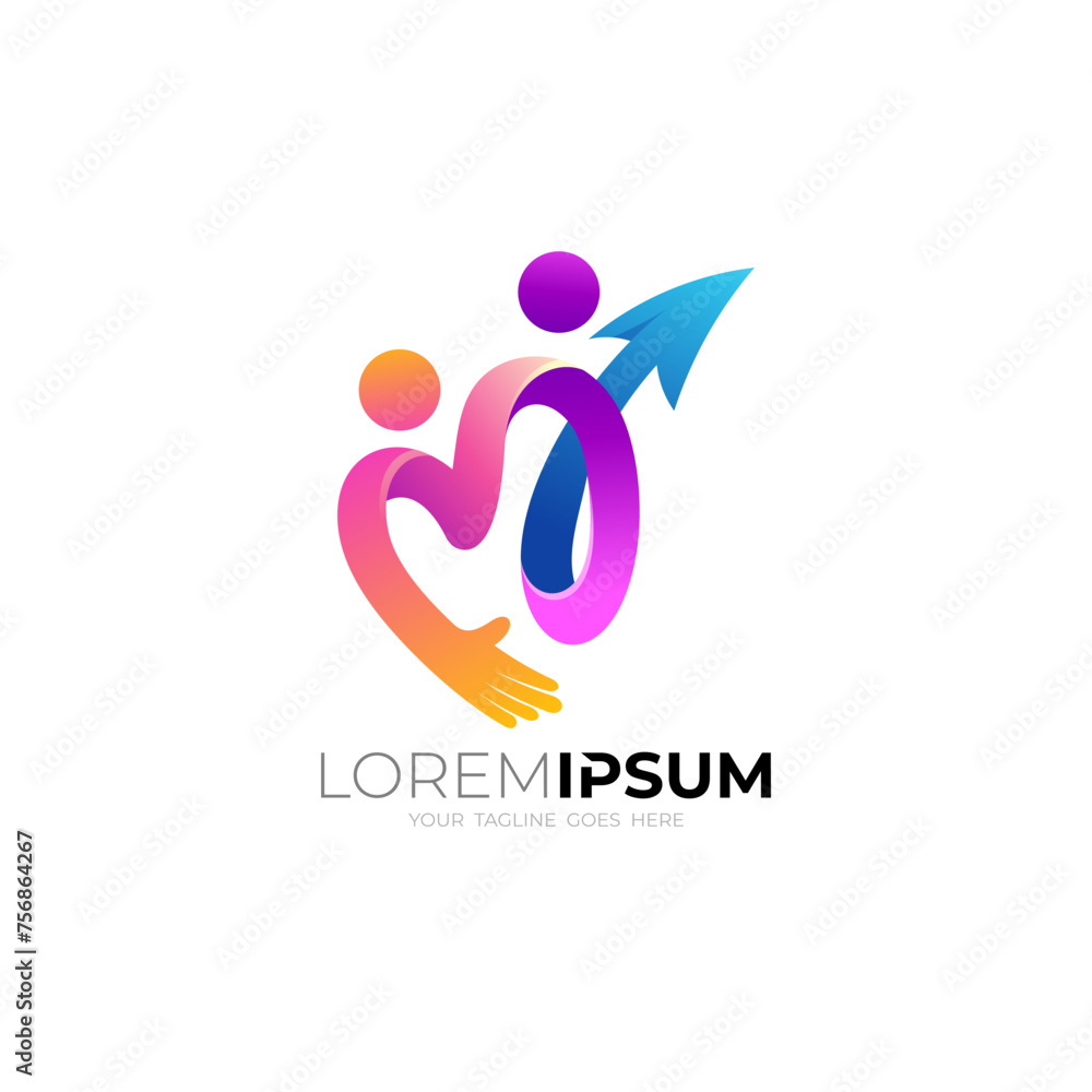 Charity design template, love and people care logos, unity icon Charity design template, love and people care logos, unity icon