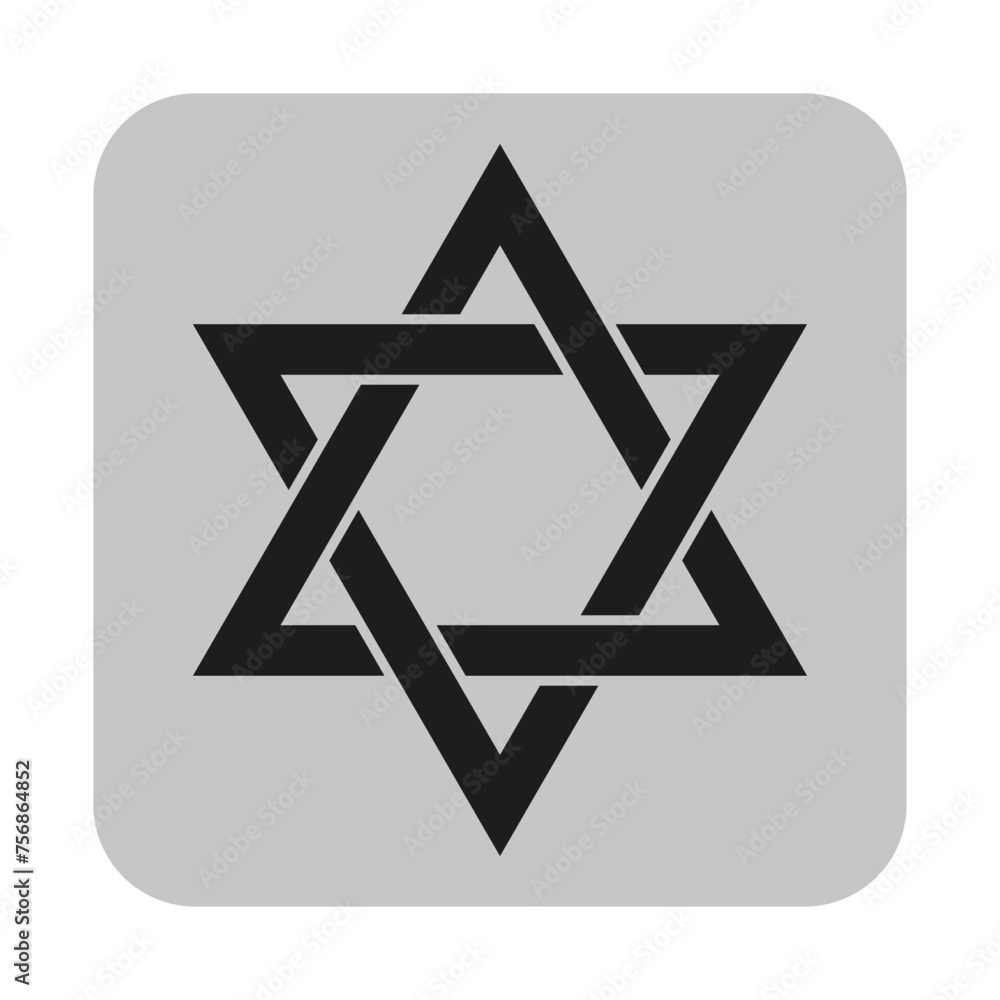 Star of David Icon on Gray Background. Vector illustration. EPS 10. Star of David Icon on Gray Background. Vector illustration. EPS 10.