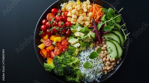 Substitute the salad with a whole-grain bowl topped with various vegetables and legumes