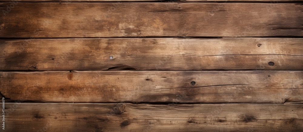 Naklejka premium Old and weathered wooden floorboards backdrop.
