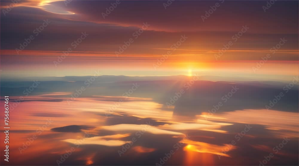 Sundown Sky: A Beautiful Sunset Painting the Clouds with Orange, Blue, and Red Hues Sundown Sky: A Beautiful Sunset Painting the Clouds with Orange, Blue, and Red Hues