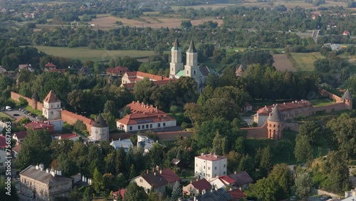 Beautiful Landscape Monastery Opactwo Jaroslaw Aerial View Poland photo