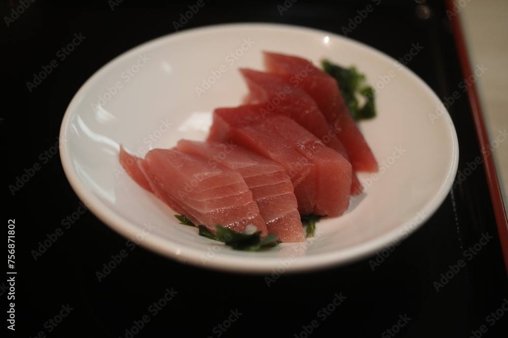 Tuna sashimi.