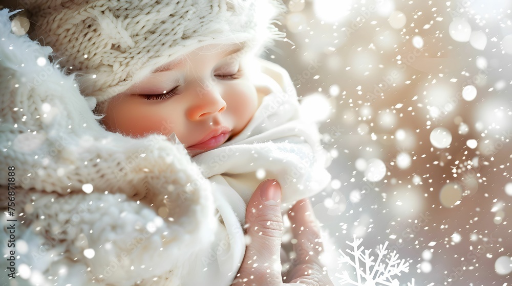 Babys fascination with snowflakes first winter Babys fascination with snowflakes first winter