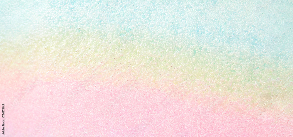 Close-up of pastel rainbow bubbles