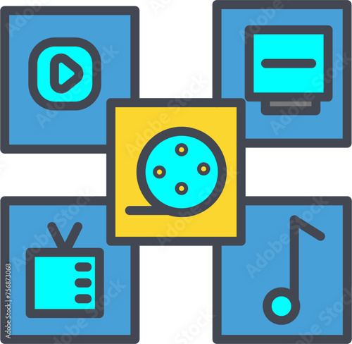 Multimedia Vector Icon