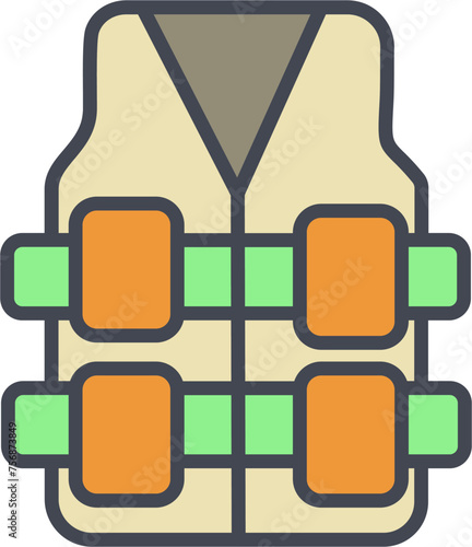 Bullet Proof Vest Vector Icon