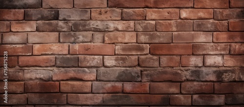 A detailed shot of a brick wall with a shadow cast on it, showcasing the intricate brickwork and composite material used in building construction