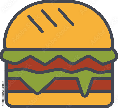 Hamburger Vector Icon
