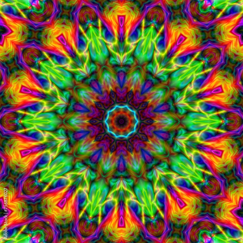 psychedelic background.  background screensaver.Magic graphics.Beautiful illustration. Bright flower. Abstract kaleidoscope  pattern.