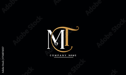 MT, TM, M, T Abstract Letters Logo Monogram