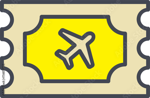 Plane Tickets Vector Icon