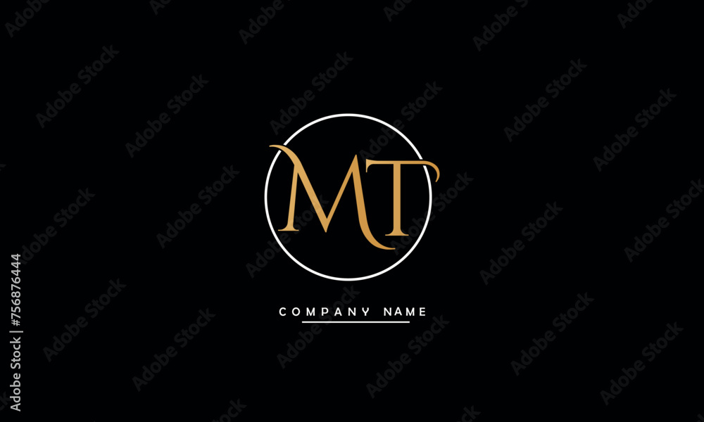 MT, TM, M, T Abstract Letters Logo Monogram MT, TM, M, T Abstract Letters Logo Monogram