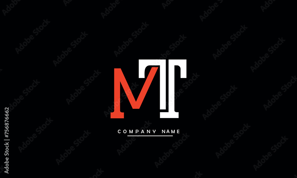 MT, TM, M, T Abstract Letters Logo Monogram MT, TM, M, T Abstract Letters Logo Monogram