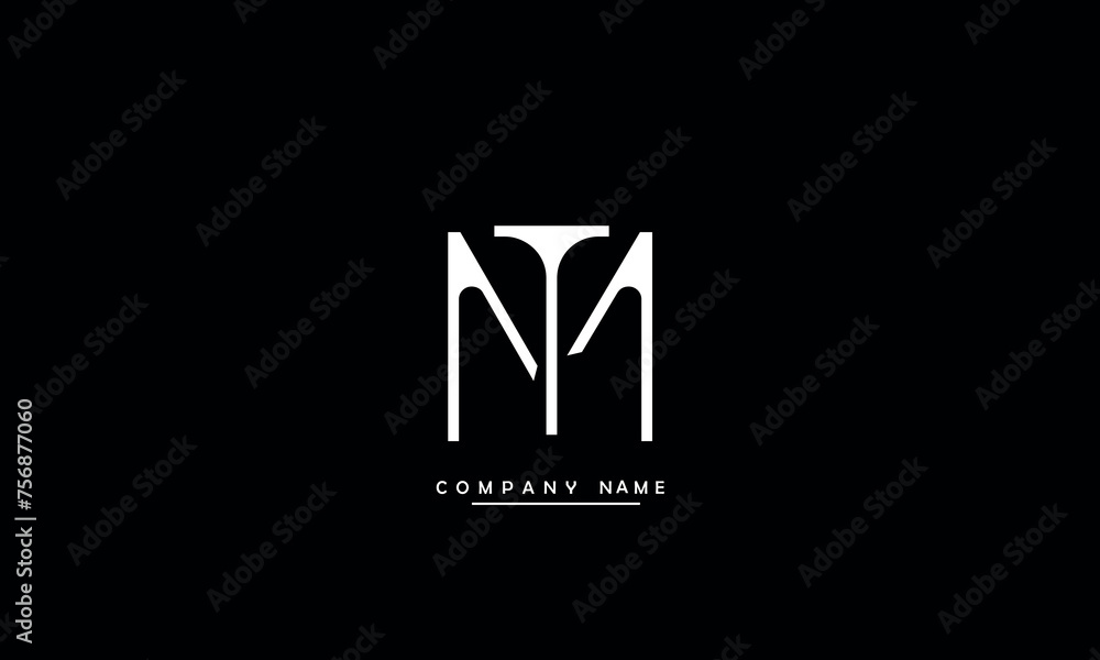 MT, TM, M, T Abstract Letters Logo Monogram MT, TM, M, T Abstract Letters Logo Monogram