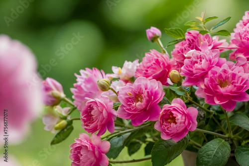 pink and white roses