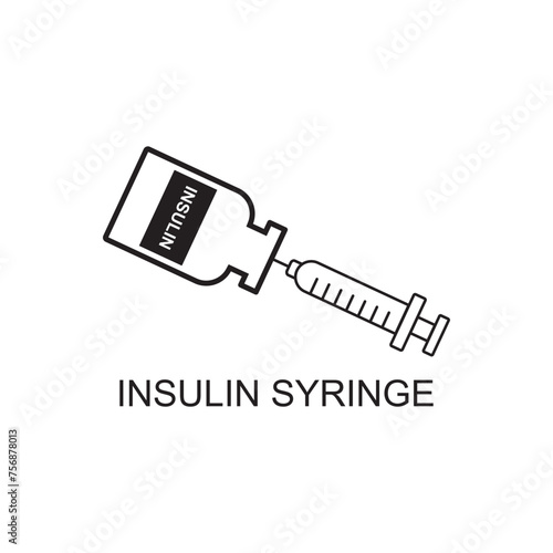 insulin syringe icon , medicine icon