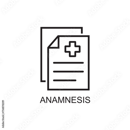 anamnesis icon , medical icon vector