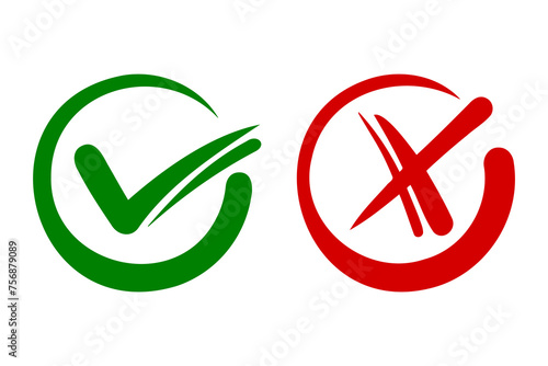 checmark icon, yes and no symbol