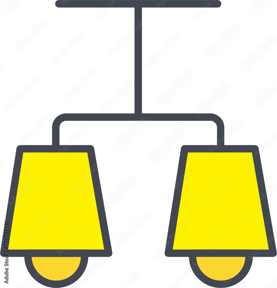 Obraz premium Lit Lamp Vector Icon