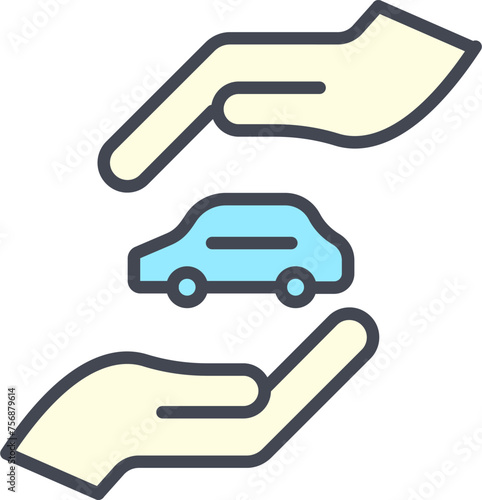 Car Insurance Vector Icon
