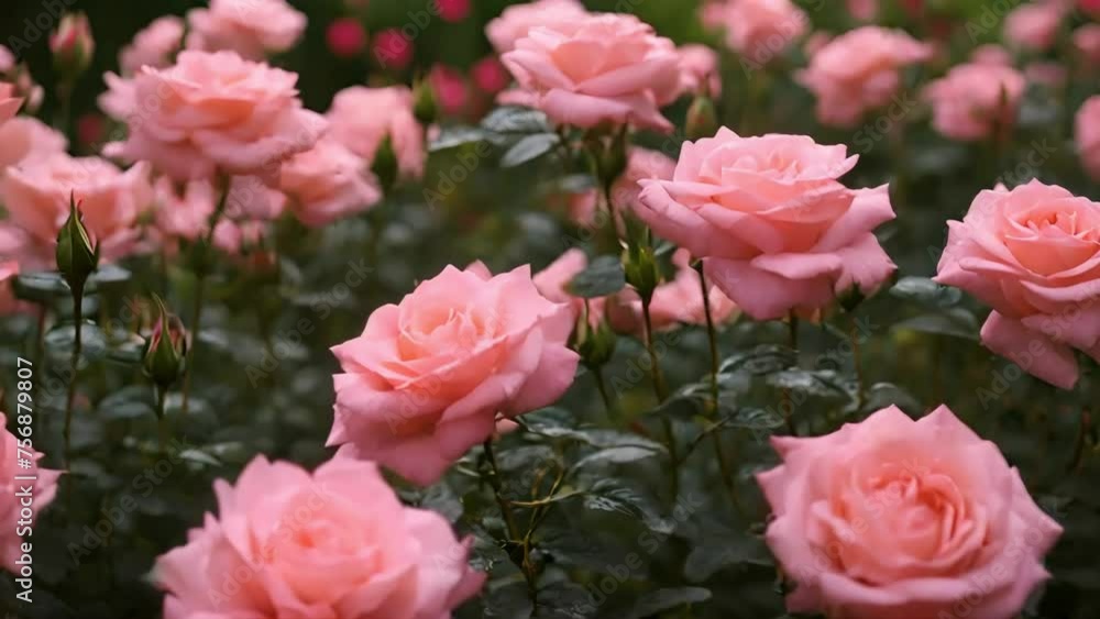 Roses Field at Sunrise, Pink rose flowers on a edge beautiful rose bush in flowers garden, relaxing nature video, seamless looping aniamtion, 4k video, nature animation, relaxing youtube video, ai Roses Field at Sunrise, Pink rose flowers on a edge beautiful rose bush in flowers garden, relaxing nature video, seamless looping aniamtion, 4k video, nature animation, relaxing youtube video, ai